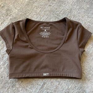 SET Active Cap Sleeve Scoop Bra